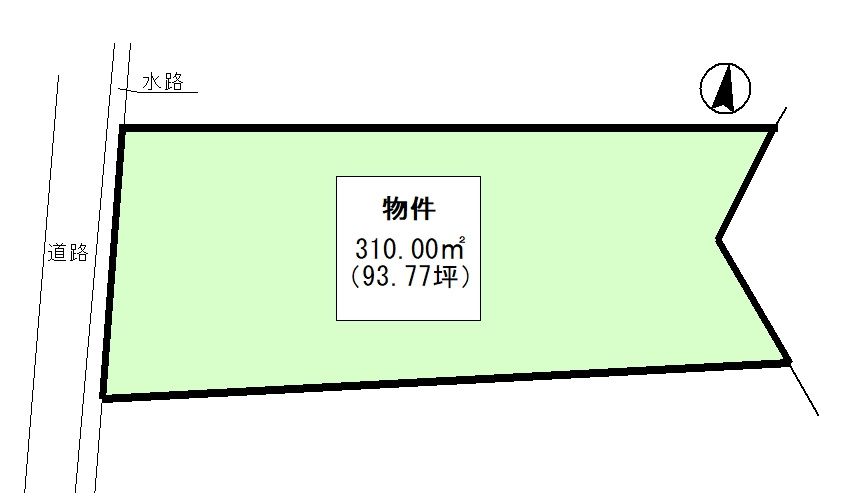 中津川市坂下の売地【間取り】