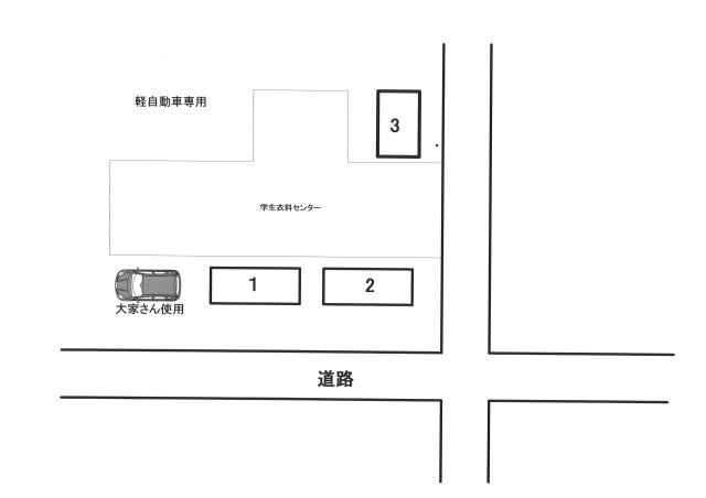 盛岡市東松園３丁目の駐車場【区画図】