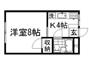 松本市小屋北１丁目のアパート【間取り】