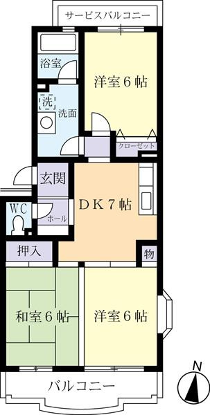 両面バルコニーで風通しも良いです！！
