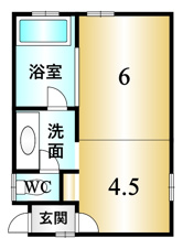 甲斐市下今井の旅館【間取り】