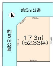 下妻市前河原611-24【間取り】北東角の明るい整形地