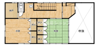 上越市大字四ケ所の中古一戸建【間取り】3階：各居室に収納があります♪