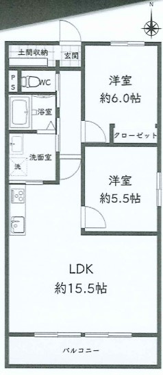 K51166-ｼｬﾙﾏﾝ衣笠金閣寺ﾊｲﾂ【間取り】