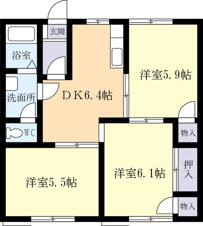 3DKファミリー向けのお部屋です！