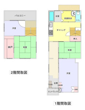 鳥取市行徳２丁目 中古戸建て【間取り】