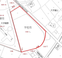 宇佐市大字富山の売地【区画図】