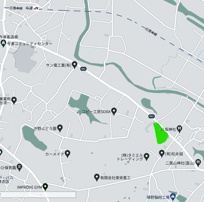 宇佐市大字富山の売地【地図】