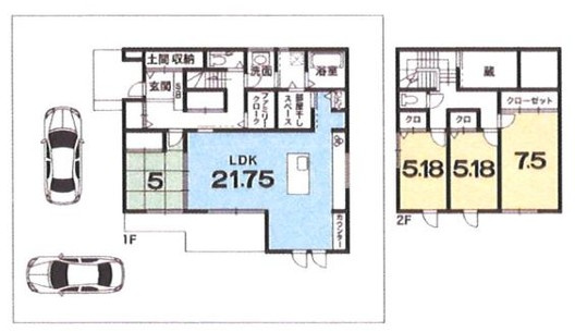 S21730-岩倉南【間取り】建築プラン　間取り図