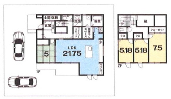 S21730-岩倉南【間取り】建築プラン　間取り図