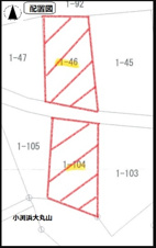 石巻市小渕浜大丸山の売地【間取り】