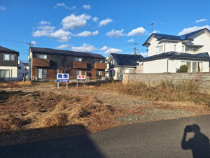 奥州市水沢字川端の売地【外観】南側からの写真です