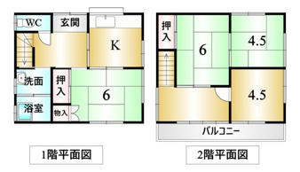 甲府市下飯田3丁目 中古戸建【間取り】