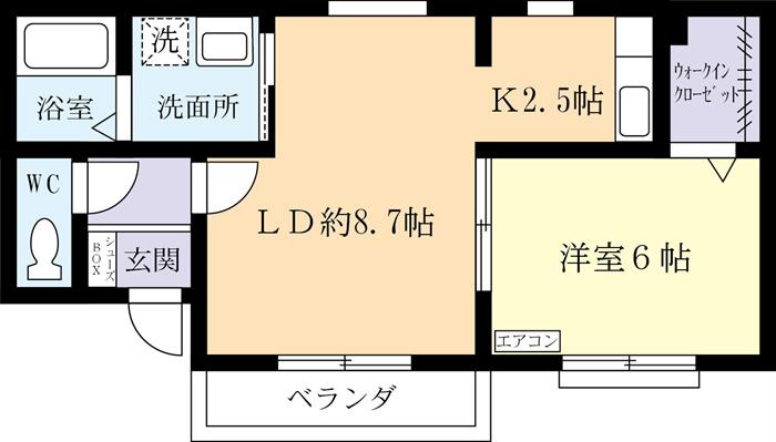 日当たり良好の1LDK