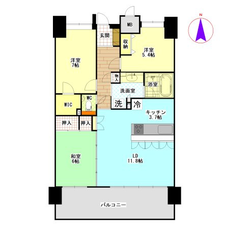 高山市昭和町１丁目の中古マンション【間取り】