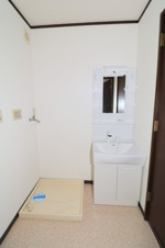 ヴァンベール富沢Ⅱ【居間・リビング】朝の身支度にも便利なシャワー付き洗面台