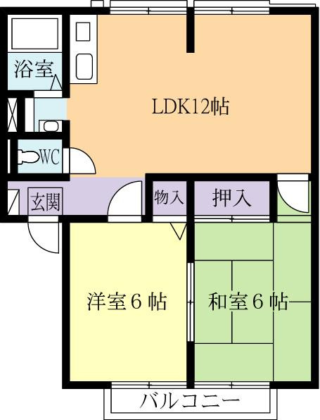 リビングダイニング１２帖の２ＬＤＫです♪