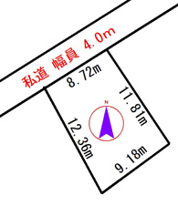 小樽市長橋３丁目の売地【間取り】