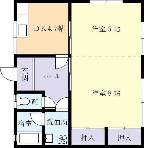 広々14帖のワンルームとしても使用できる変幻自在な物件です。