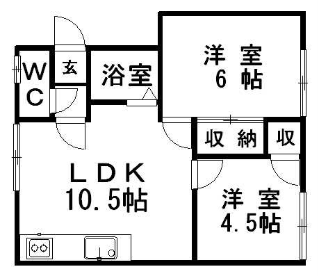 ◎収益物件◎星が浦大通5丁目収益アパート【間取り】間取りの一例