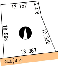 阿寒町北町2丁目34-105売地【間取り】