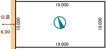 昭和北3丁目190-1756売地【間取り】