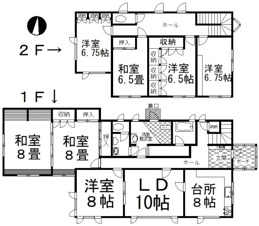 厚岸郡厚岸町奔渡5丁目128，121売家【間取り】