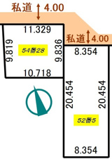 春採6丁目52-5，54-28売地【間取り】