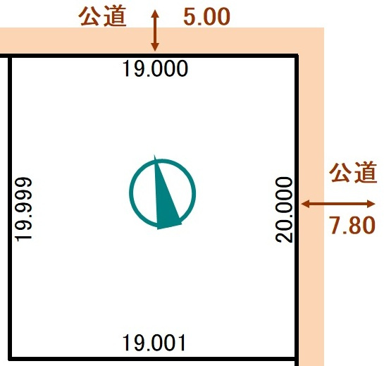 白糠町東二条北2丁目1-5売地【間取り】