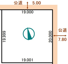 白糠町東二条北2丁目1-5売地【間取り】