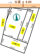 緑ヶ岡6丁目44－6，7，66，72，215売地【間取り】
