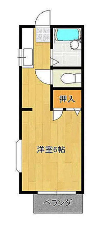 B201号室の間取図となります。