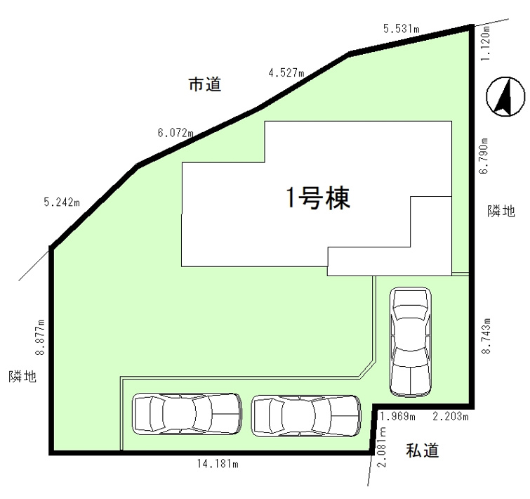 恵那市岩村町の中古一戸建【区画図】