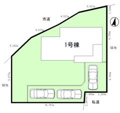 恵那市岩村町の中古一戸建【区画図】