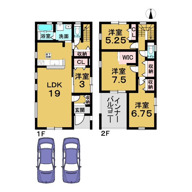 新築戸建　リーブルガーデン千代川町小林植田【間取り】
