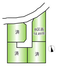 甲府市富士見１丁目B区画　売地【区画図】