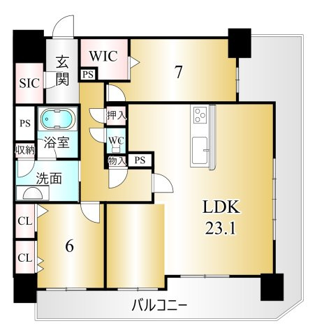 デュオヒルズ甲府【間取り】