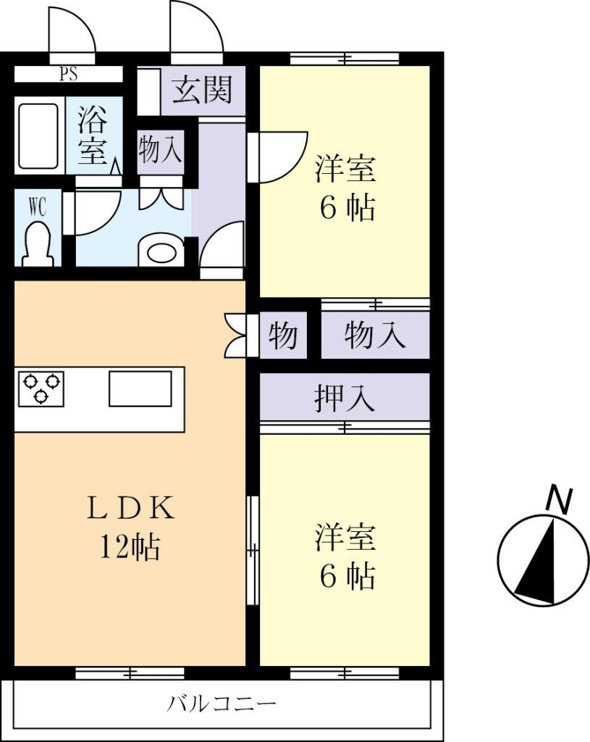 2ＬＤＫ間取り
