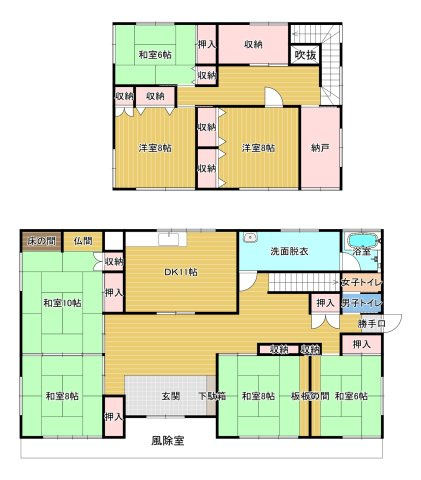 横手市山内平野沢字南相野々中古住宅【間取り】