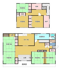 横手市山内平野沢字南相野々中古住宅【間取り】