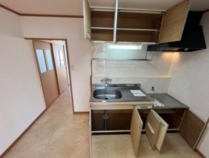 田園コーポ【キッチン】収納が多く、調味料や器具の収納には困りません！