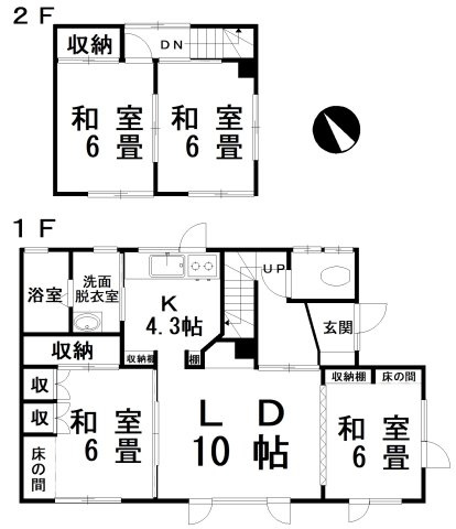 愛国東３丁目39-1082売家【間取り】