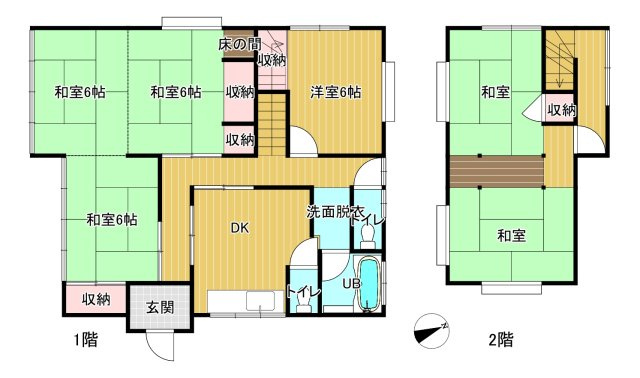 石巻市開北１丁目の中古一戸建【間取り】