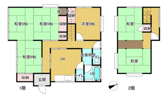 石巻市開北１丁目の中古一戸建【間取り】