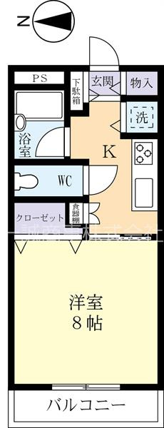 RC造の1Kです