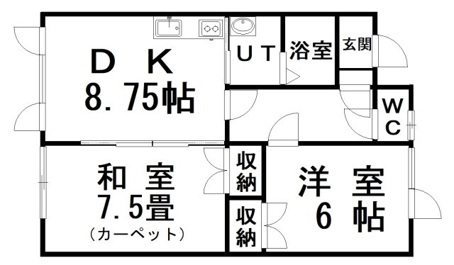 ◎収益物件◎メゾン小間【間取り】102号室の間取りです。