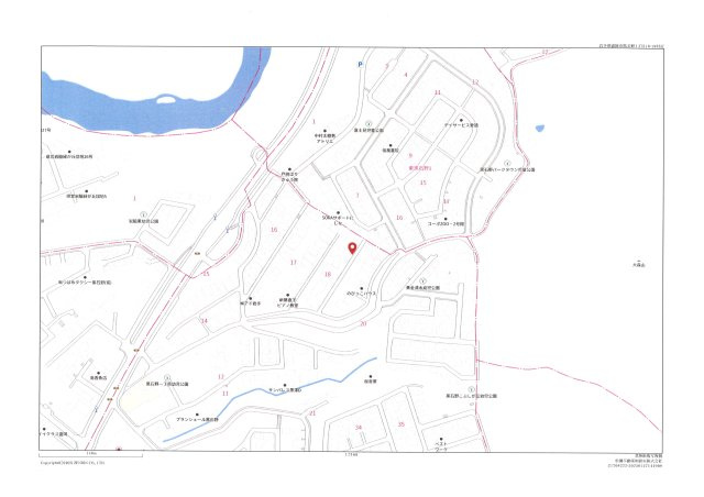 盛岡市黒石野１丁目の一戸建て【地図】