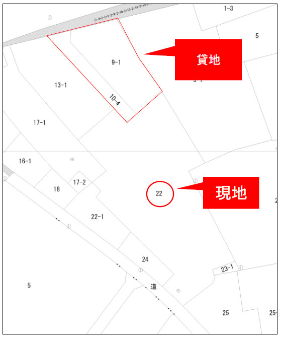 ジョイタウンはるひ【区画図】◎一部駐車場用借地有（10-4、9-1）：賃料100,000円/月
◎地積：542.23㎡（約164.02坪）売却可能です