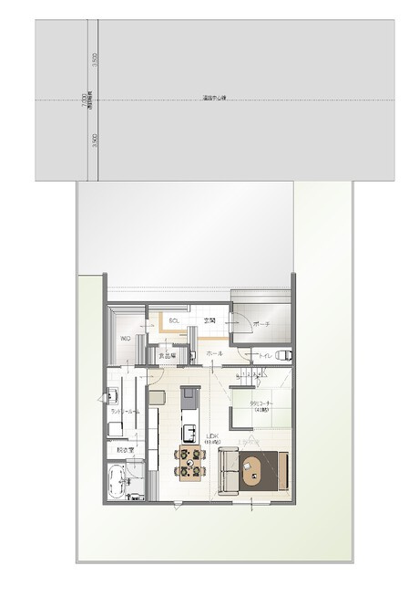 上越市富岡の新築一戸建【区画図】