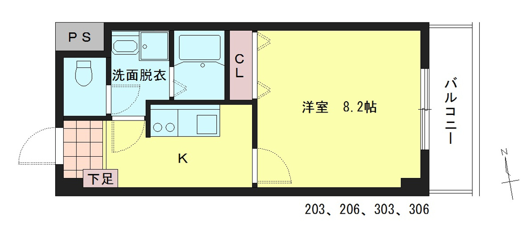 松本市野溝木工２丁目のマンション【間取り】